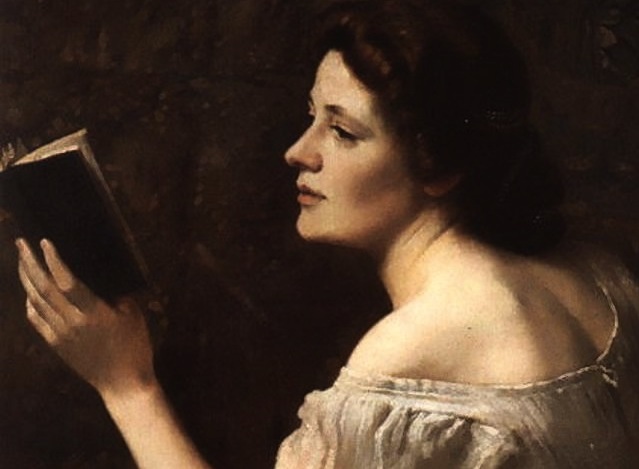 Mary Wollstonecraft, reading a book