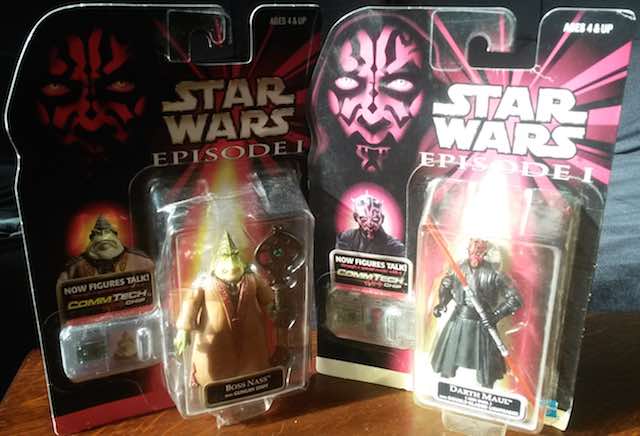 Darth Maul and Boss Nass action figures