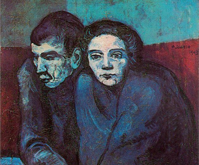 Man and Woman in Cafe, by Picasso